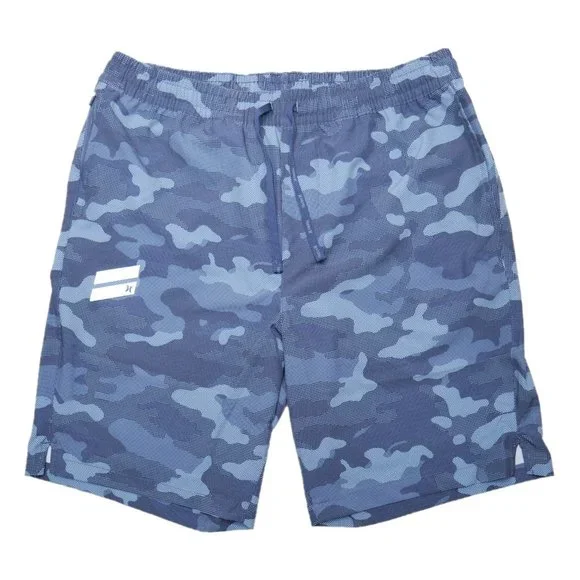 Hurley Men's Hybrid Lightweight Sport Volley Shorts Blue Camouflage Sizes M L XL - Picture 3 of 10